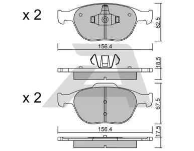 BPFO1007 AISIN Колодки тормозные дисковые